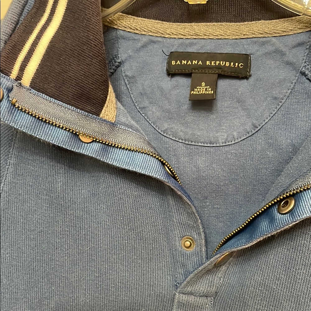 Blue Quarter-Zip Pullover - image 3